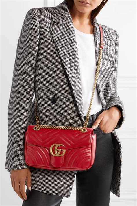 gucci red marmont bag small.